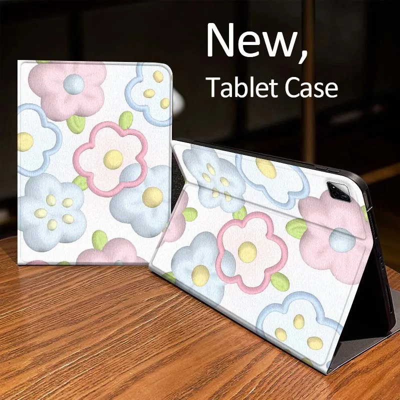 

Cartoon Blue Heart Bow Case For Xiaomi Mi Redmi Pad 2 4 5 7S 6S 6 7 8 Plus SE Pro K 2025 inch 8.7 11 Tablet