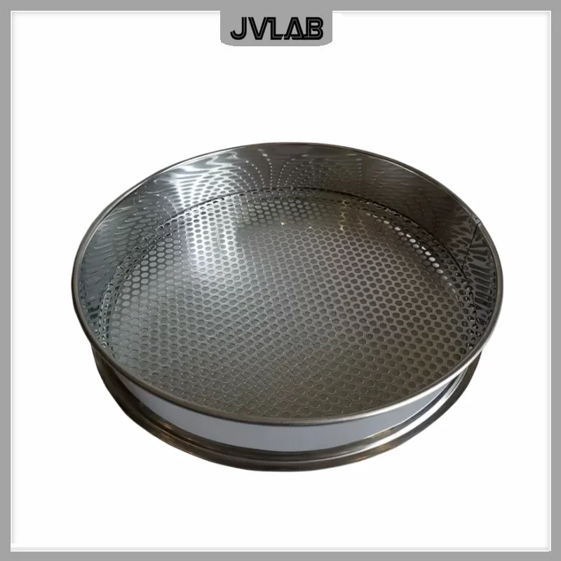 Horticultural Soil Sieve Blueberry Bodh Beads Sample Sieve All 304 SUS Round Hole Plate & Frame Diam. 30cm Pore Size 1-40 mm