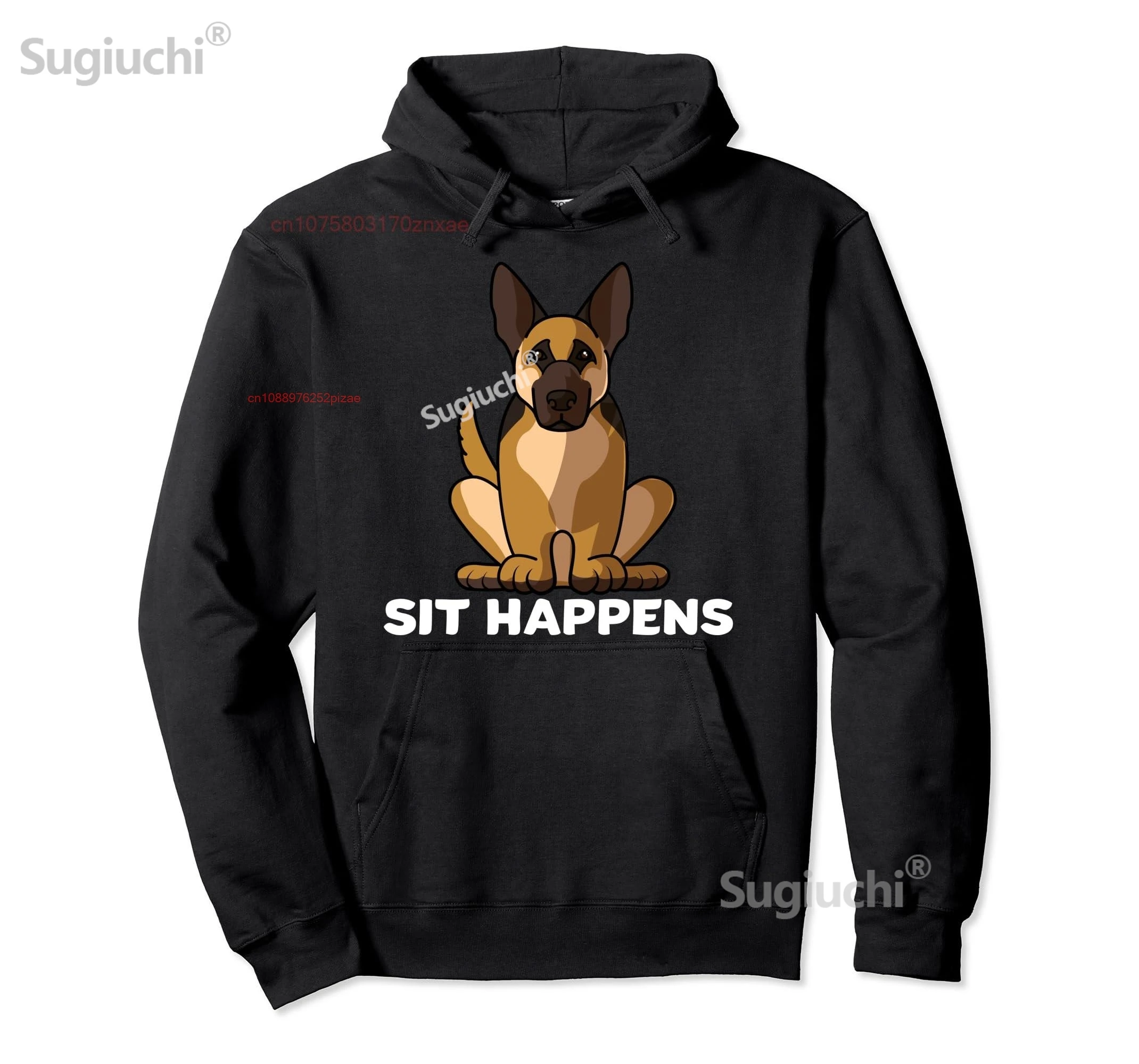 

Cotton Sit Happens Funny German Shepherd Dog Lover Besit Pullover Hoodie S-6XL Sweatshirt Gift