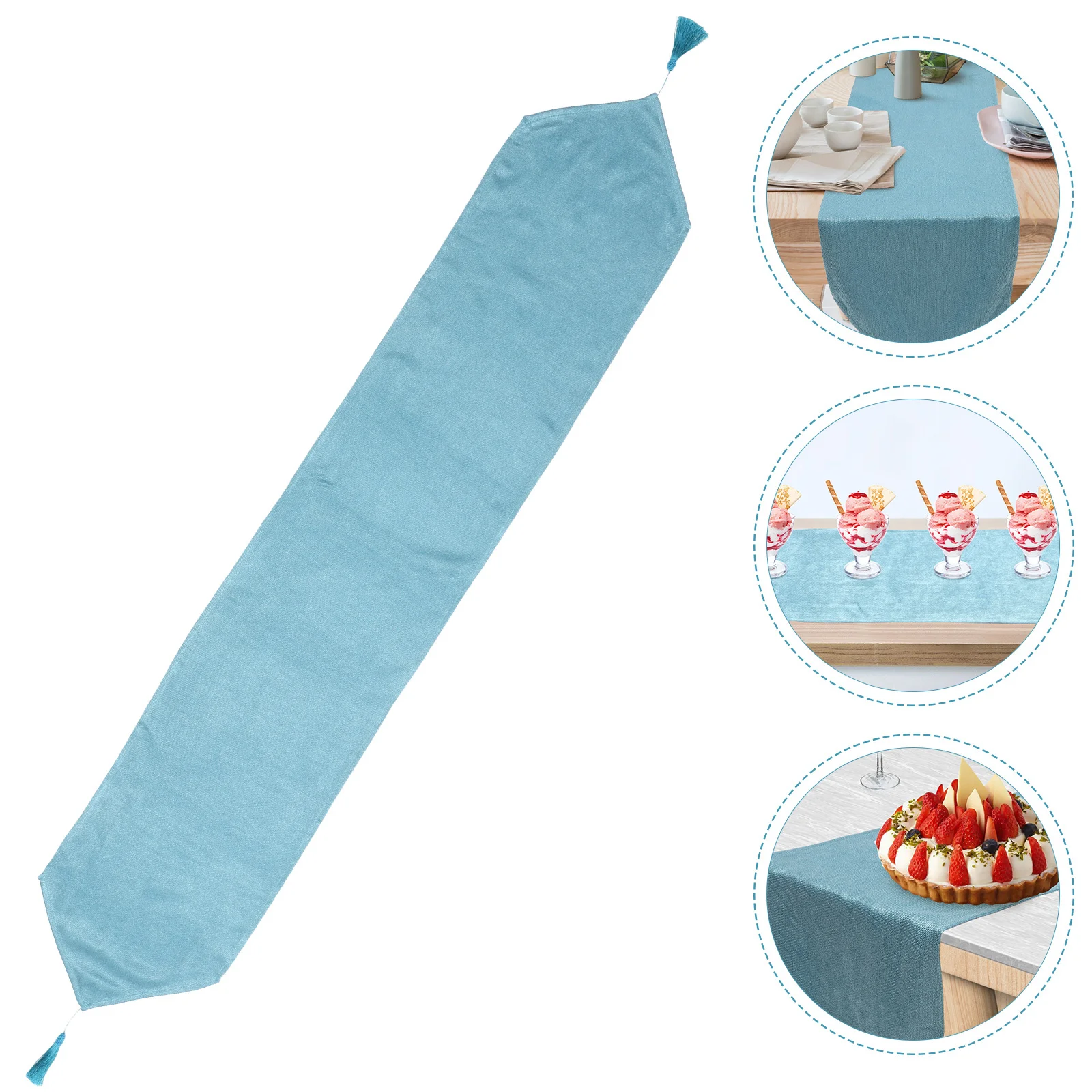 

Delicate Tassel Table Runner Exquisite Design Home Banquet Buffet Decor Long Table Protection Hotel Tablecloth