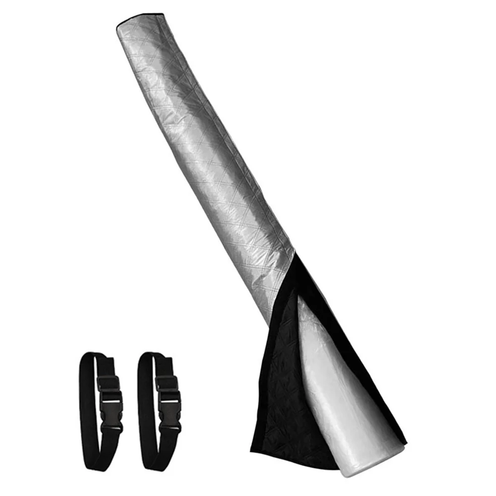 Silver Insulated Air Conditioner Hose Cover Sleeve 150cm With 2 Straps For AC Duct Heat Shield Protection Cooling