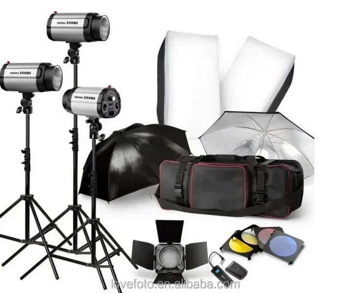 

Compact Photo Studio Flash Lighting set Digital Photography Strobe Light & Softbox Portrait Kit