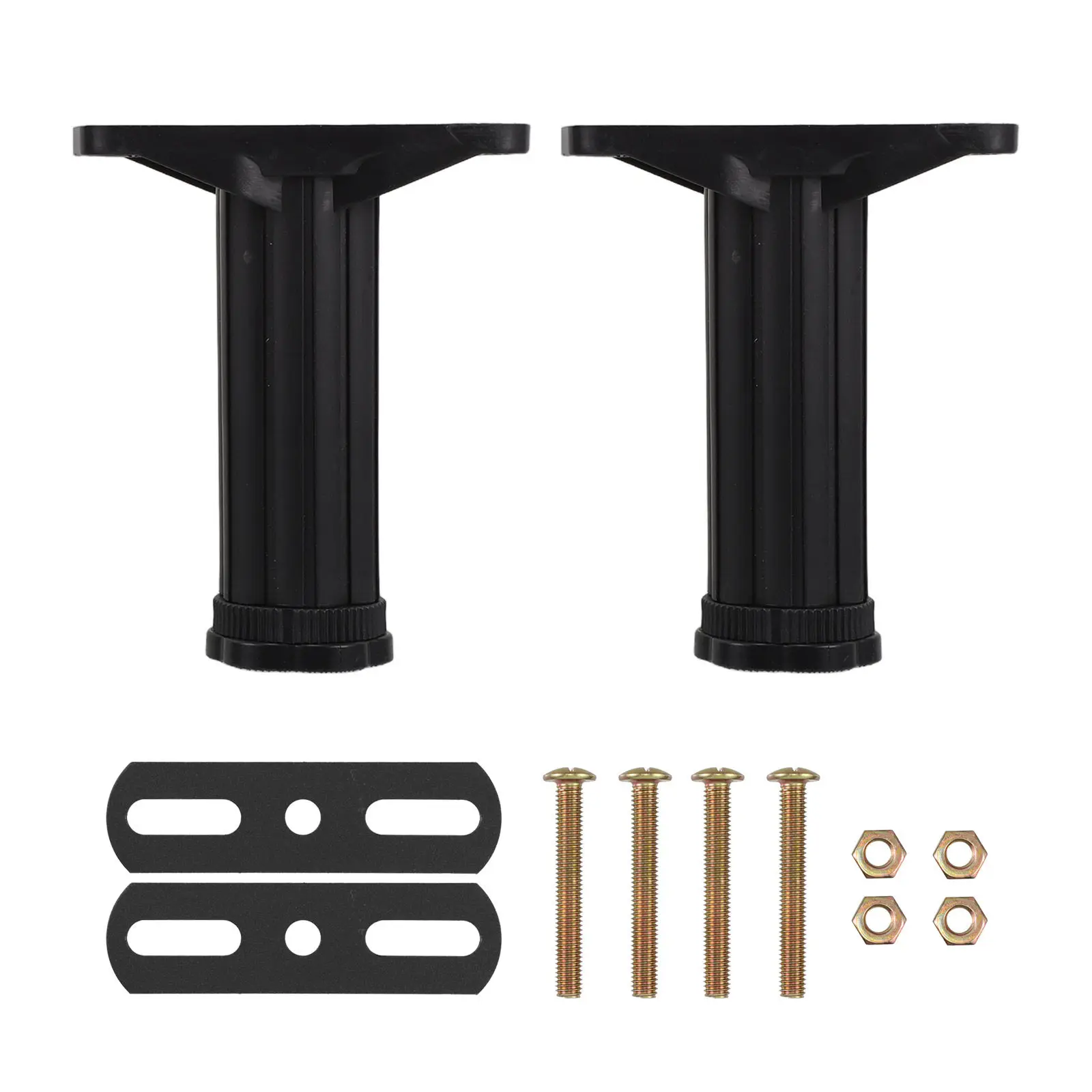 2Sets Heavy Duty T-Shaped Adjustable Bed Frame Legs Steel Plastic Support for Mattress Sag Prevention Universal Compatibility