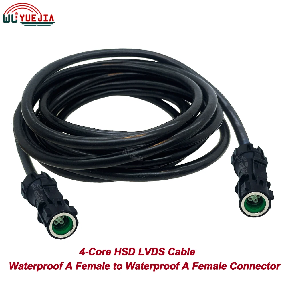 

Black Waterproof HSD Code A Female 4 Pin LVDS Cable High Speed 4-Core 535 Line Wire Harness For Mercedes-benz S-Class ACC Night