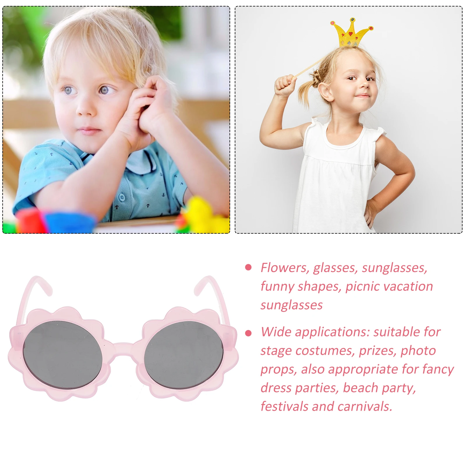 

Funny Kids Funny Sunglasses Sunflower Sunglasses Party Props UV Protection Children Glasses Fashion Accessories
