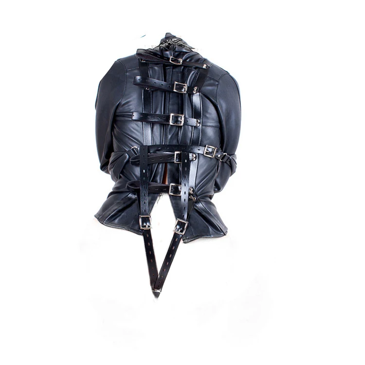 PU Leather Straitjacket BDSM Restraint Body Harness Armbinder Adult Game Straight Jacket Slave Costume Sex Toys for Women