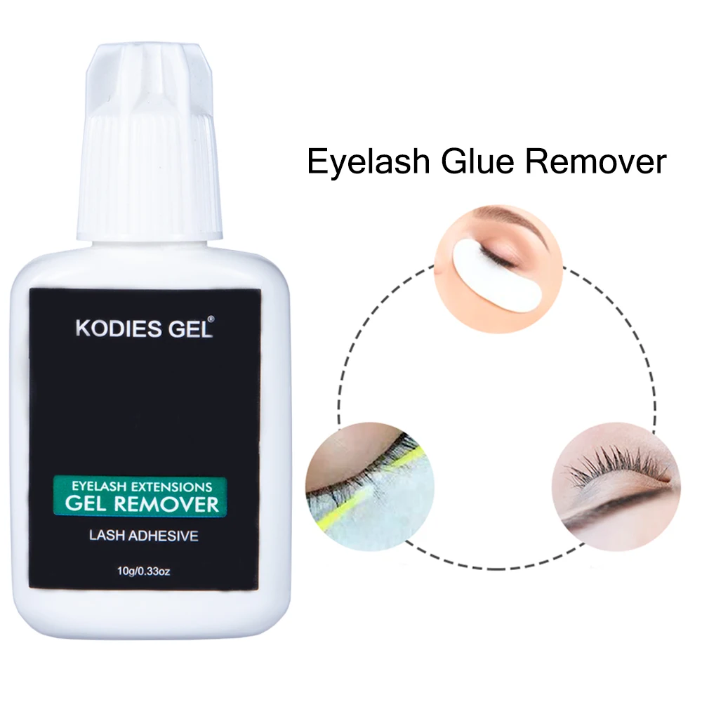 KODIES-GEL removedor de pegamento para pestañas, crema profesional suave, No irritante, disuelve el maquillaje, rápida disolución, 10g