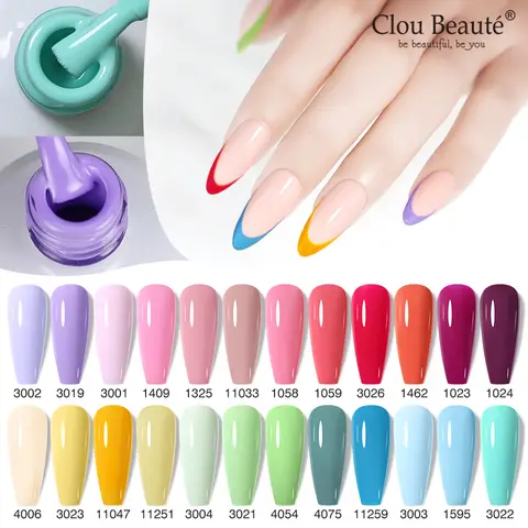 Clou Beaute HEMA TPO FREE UV Gel Nail Polish Varnis Semi Permanent High Pigment Pretty Sugar Color Nail Gel Nail Art Supplies