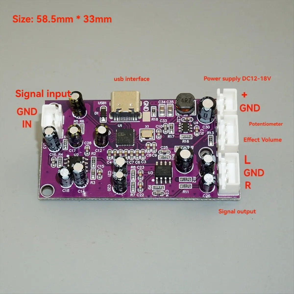 A10I  Digital Reverb Module Computer Tuning Sound Effects Mixing Console Sound Reverb Board Modification Effector Module