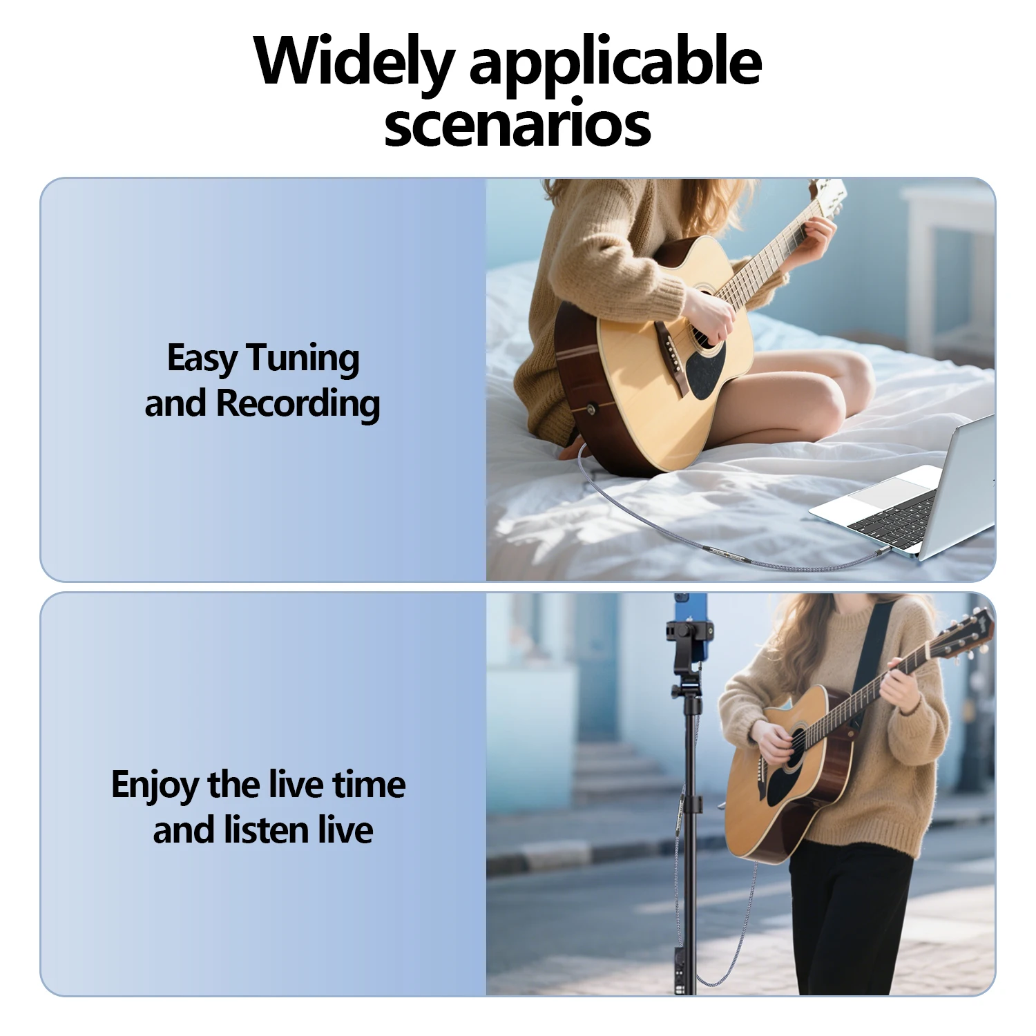 SUNKANDI  6.35mm 1/4 Male to 3.5mm 1/8 Female Stereo Jack Audio Adapter for Amplifiers, Guitar Amp, Keyboard Piano,Headphones