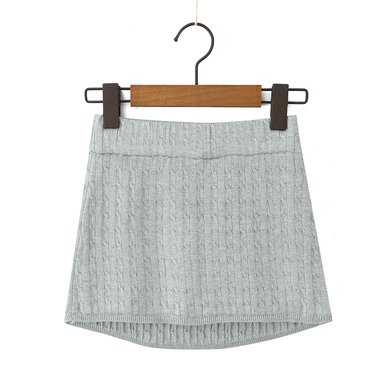 

New Autumn Women Low Waist Package Hip Knit Mini Skirts Sexy