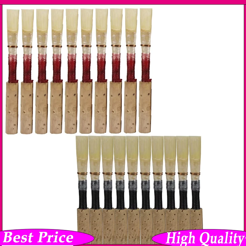 

M MBAT Hand-Built Top Grade Natural Reed Wind Instrument Part Strength Medium Soft Handmade High Quality Oboe Reed with Red Cork