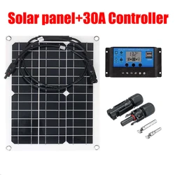 Solar Panel 12v 1000w Output 220v Panels 10000w Home Complete Kit Plate Charge Battery Camping Portable Power Bank Usb Flexible