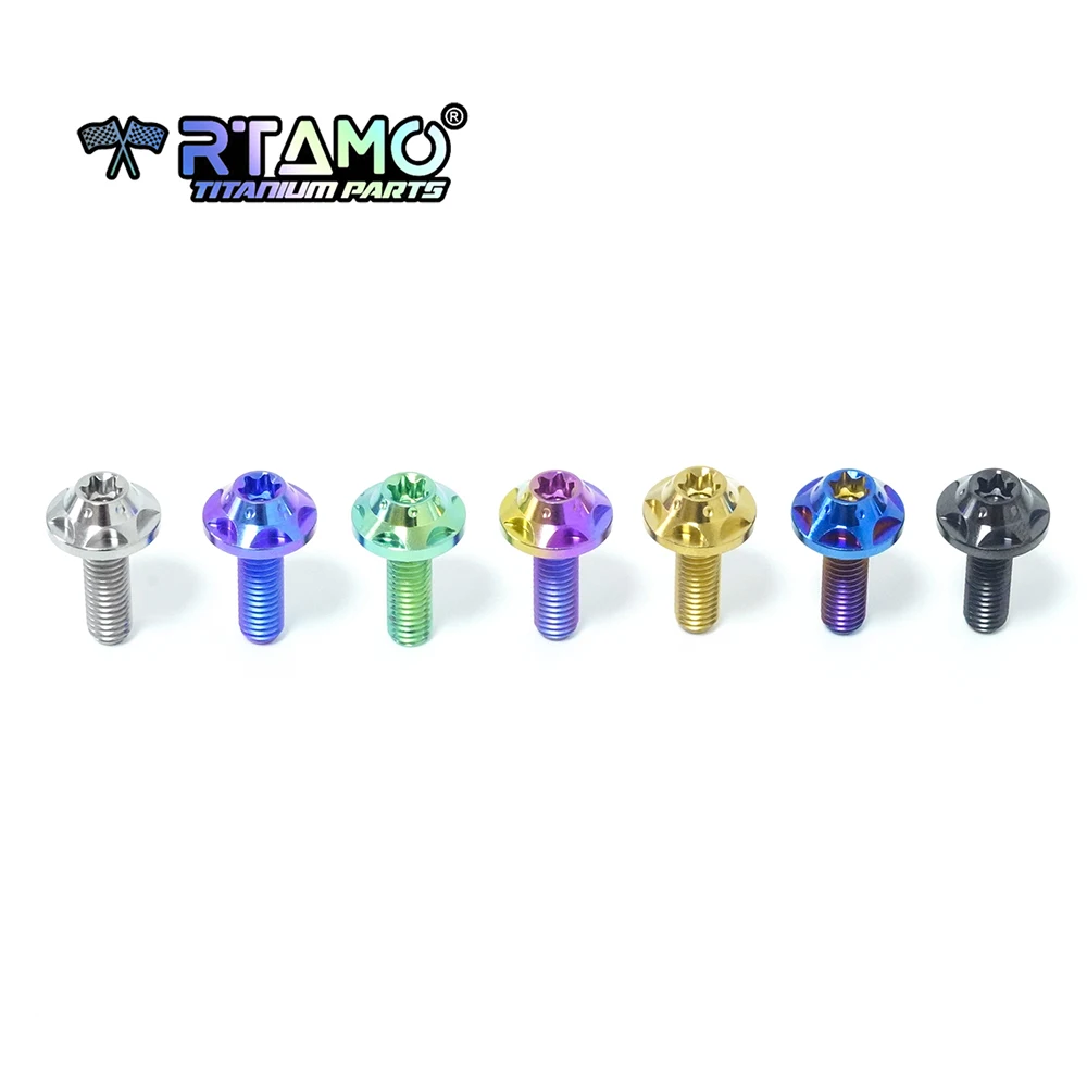 RTAMO مسامير التيتانيوم Gr5 M5X10/15/20/25/30 مسامير حاجب الزجاج الأمامي لتعديل الدراجة النارية (قطعة واحدة)