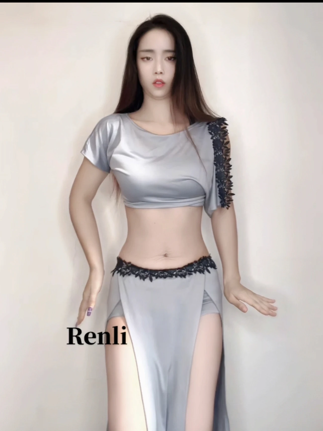 New BellyDance Clothing Loose and Comfortable Top+Sexy Split Long Skirt 2pcs Oriental Dance Professional Practice Clothes