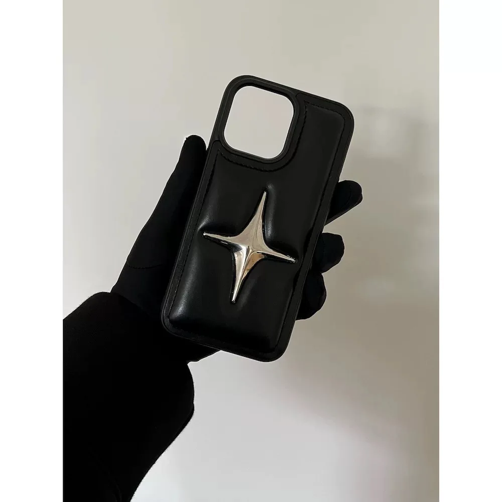 Sentido minimalista escuro de alta qualidade, adequado para iPhone, capa de couro para celular, concha de pão pode ser corrente transversal, tudo incluído