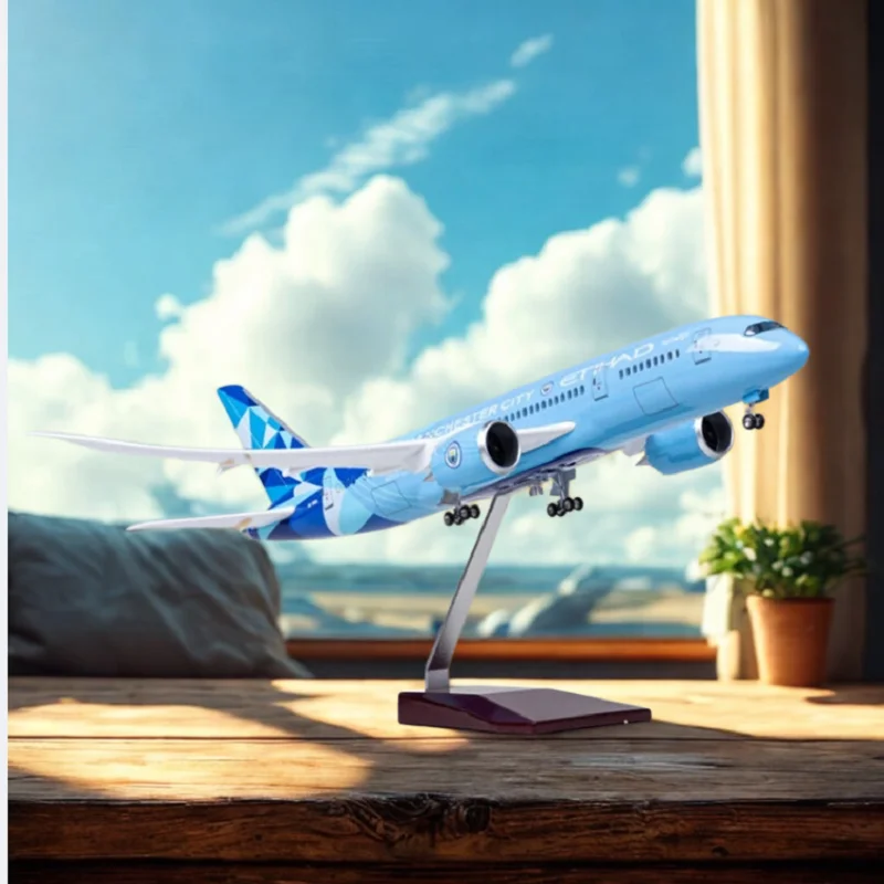 

Новая статическая модель 47 см 1:130 Etihad Airways B787 с подсветкой и основанием, литой под давлением полимерный самолет, коллекция моделей Airbus, подарки