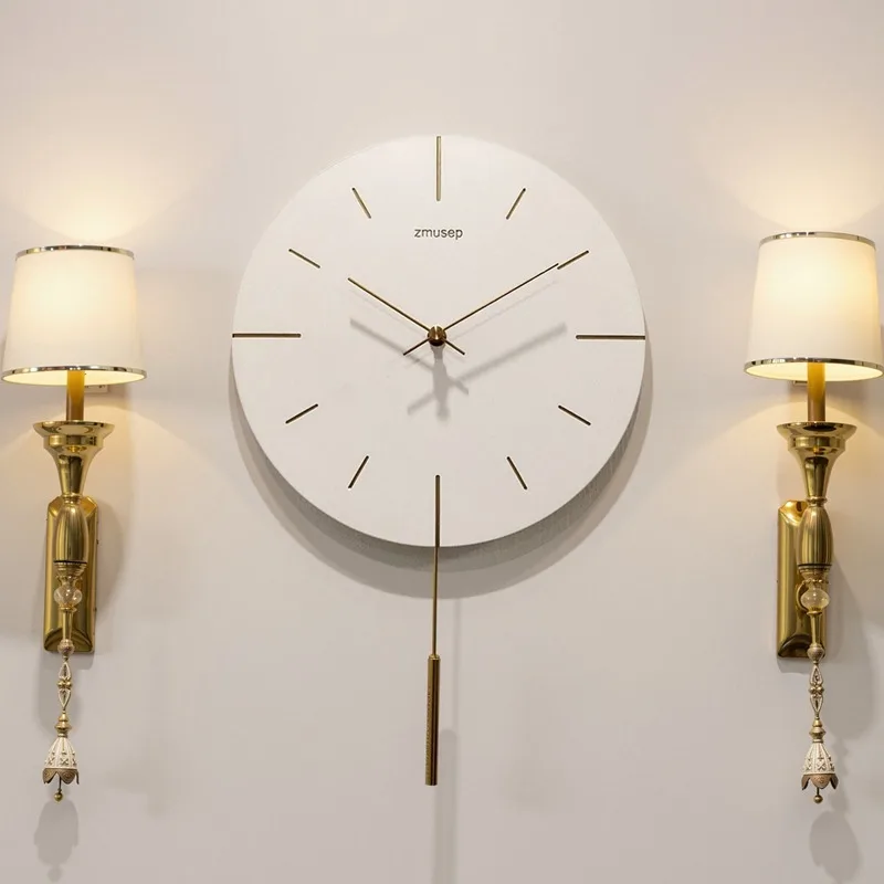Modern Wall Clock Nordic Silent Wall Watch Luxury Elegant Pendulum Clocks Minimalist Aesthetic Living Room Watches Home Decor