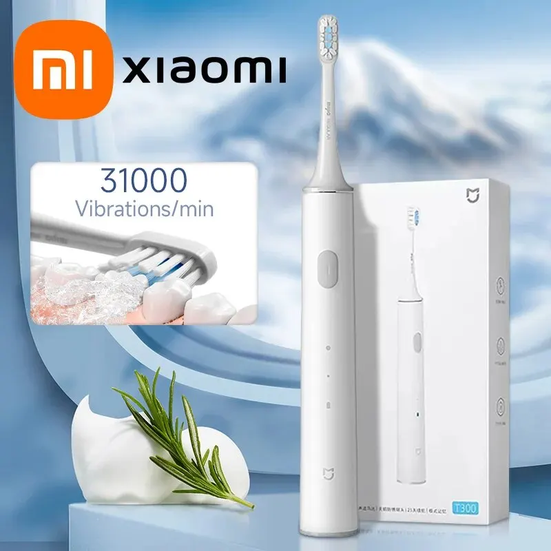 XIAOMI MIJIA Sonic электрическая зубная щетка T300 UV IPX7 Водонепроницаемая умная зубная щетка отбеливание зубов Беспроводная гигиена полости рта очиститель