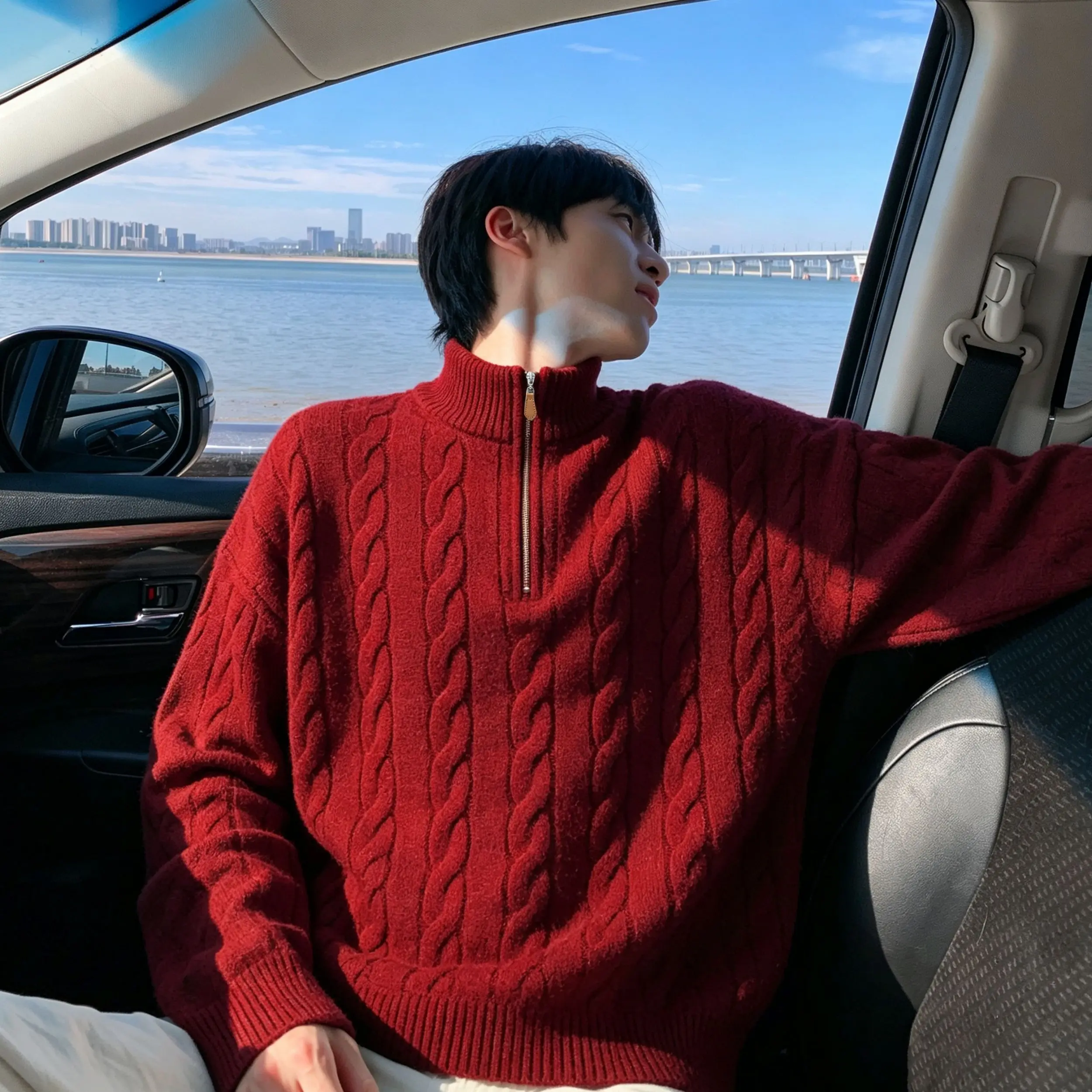 Winter Clothing Korean - Maglioni a righe in maglia con