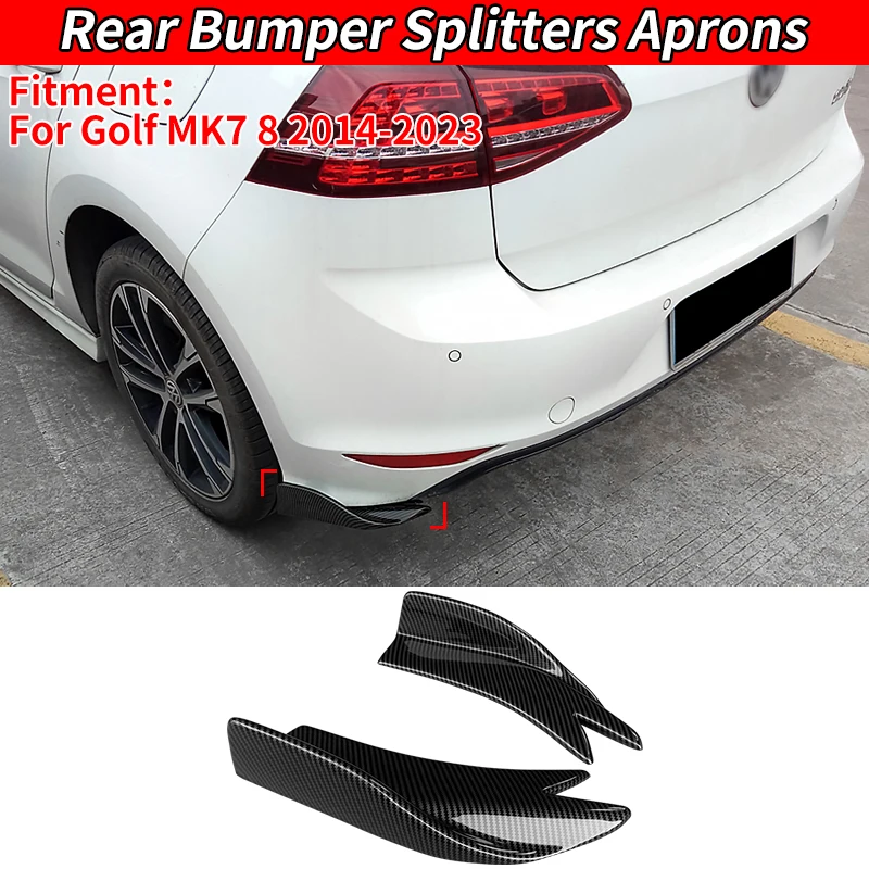 

For Golf MK6 7 8 2011-2022 High Quality Car Refit Rear Bumper Splitters Aprons Trunk Lip Spoiler Canard Wing Diffuser Wrap Angle