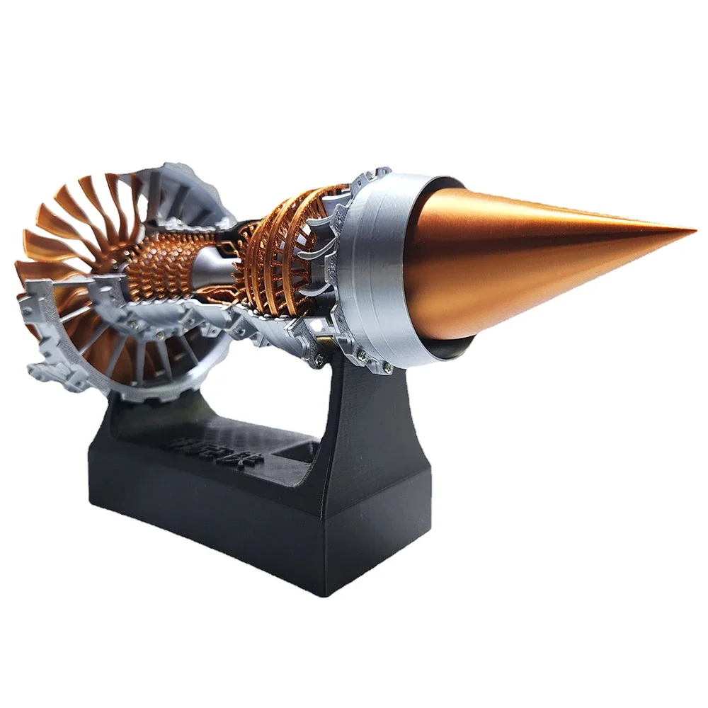 Mini Turbo Fan Engine Assembled Aircraft Engine Model Science Experiment Toy Display Gift