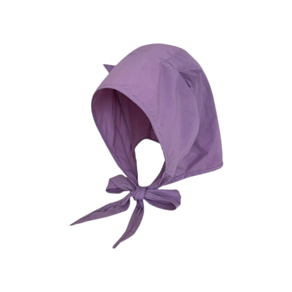 

Korean Style Little Devil Horn Headscarf Quick-drying Sun Cap Strap Hat Solid Color Sunscreen Hat Beanie Cap Sports