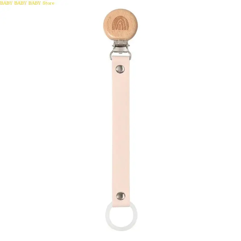 

Q81A Elegant Nipple Leash Strap Pacifier Clips Teether Leather Chain Holder