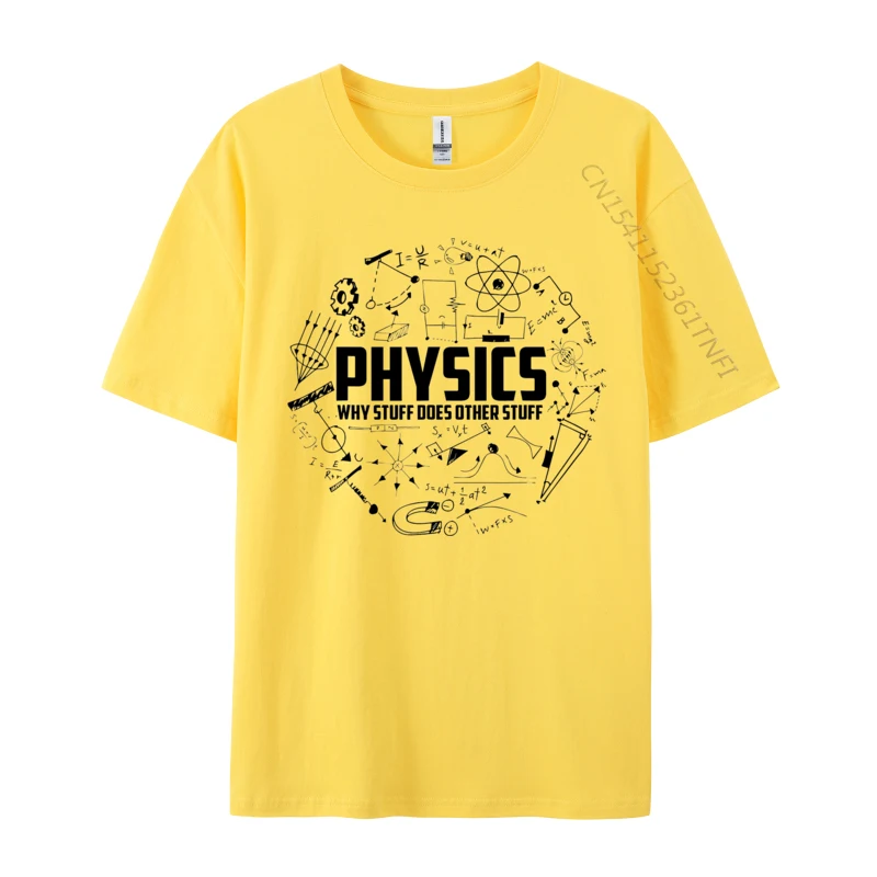 

Physics Stuff T-shirts 100% Cotton Fabric Men Tops & Tees Novelty Design T-shirts Unique Tops Shirts Designer