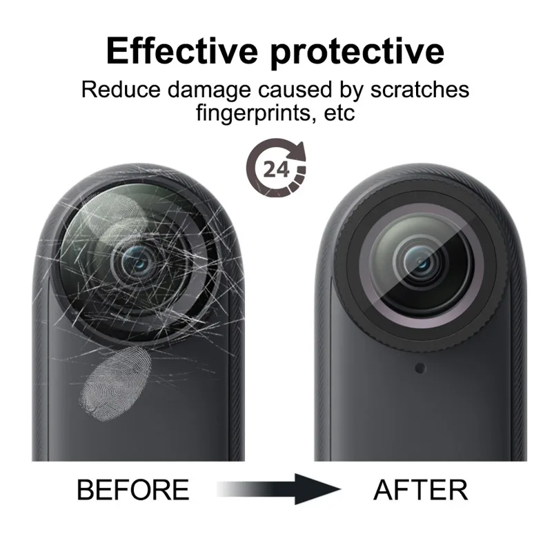 2/1PACK Tempered Glass Protector for Insta360 GO 3 Lens Replaceable Anti-fogging Anti-scratch Protective Mirror for Insta360 GO3
