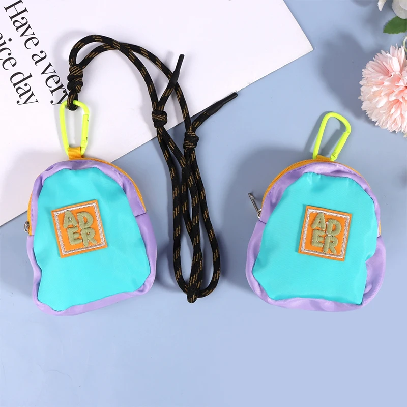 11cm/4.3in Portable Coin Purse Pendant Key Earphone Storage Bag Backpack Hanging Bag Wallet Pouch Outdoor Sports Waist Bag