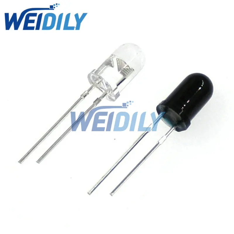 20PCS 5 Mm อินฟราเรด IR LED Diode 940nm Light Emitting ไดโอด5มม.(น้ำล้างเลนส์ through Hole 940 Nm) ใหม่