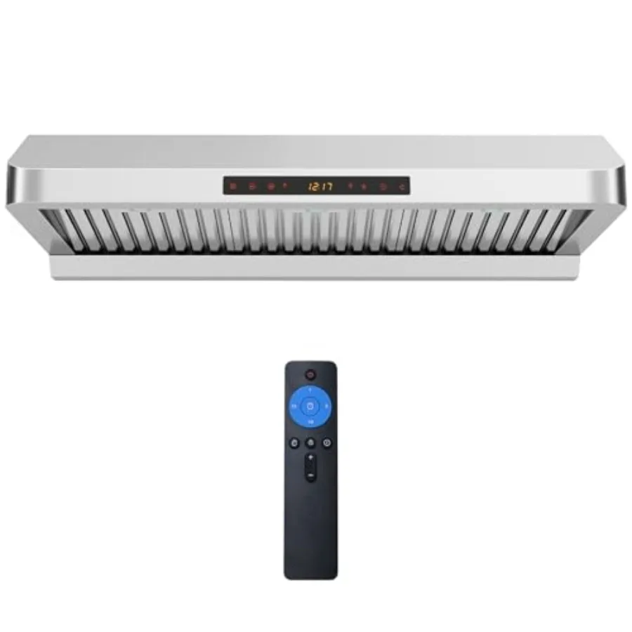 

36 Inch Under Cabinet Range Hood for Kitchen Cooking Setup with 900 CFM HighSpeed Ventilation Oil Collector 4 Adjustable Fan Sp