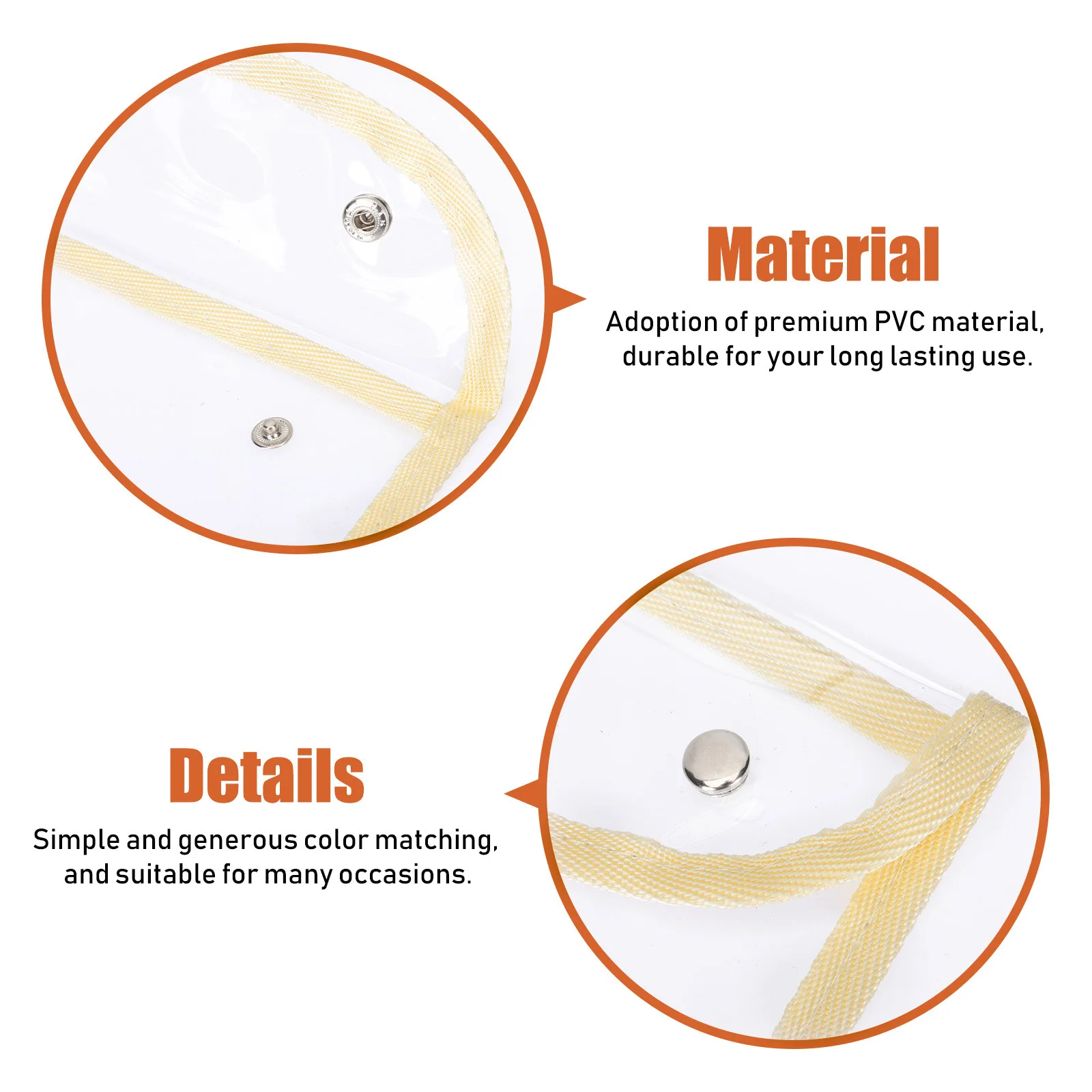 

3Pcs PVC Clear Bag for Id Cards Storage Multi-Purpose Lightweight Portable Organizer Pouches Change Wallet File Money