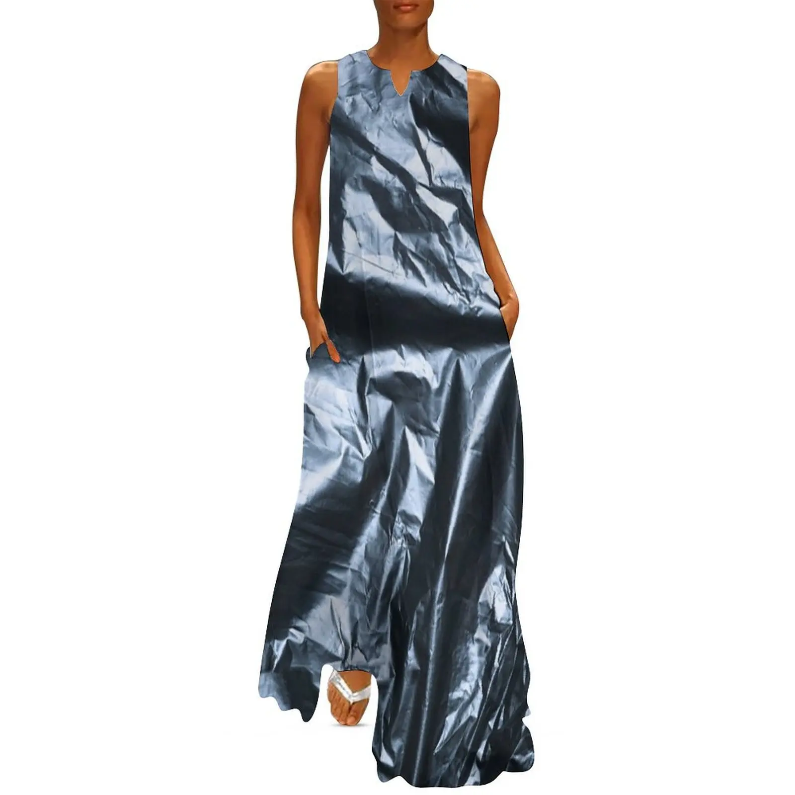 

Trash Plastic Bag Texture Long Dress dresses summer sexy dress for women dresses for womens 2025 Dress