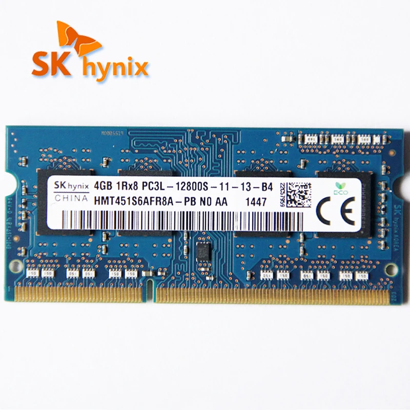 SK hynix DDR3 4GB 1600MHz RAM 1Rx8 PC3L - 12800S Laptop Memory SODIMM 1.35V