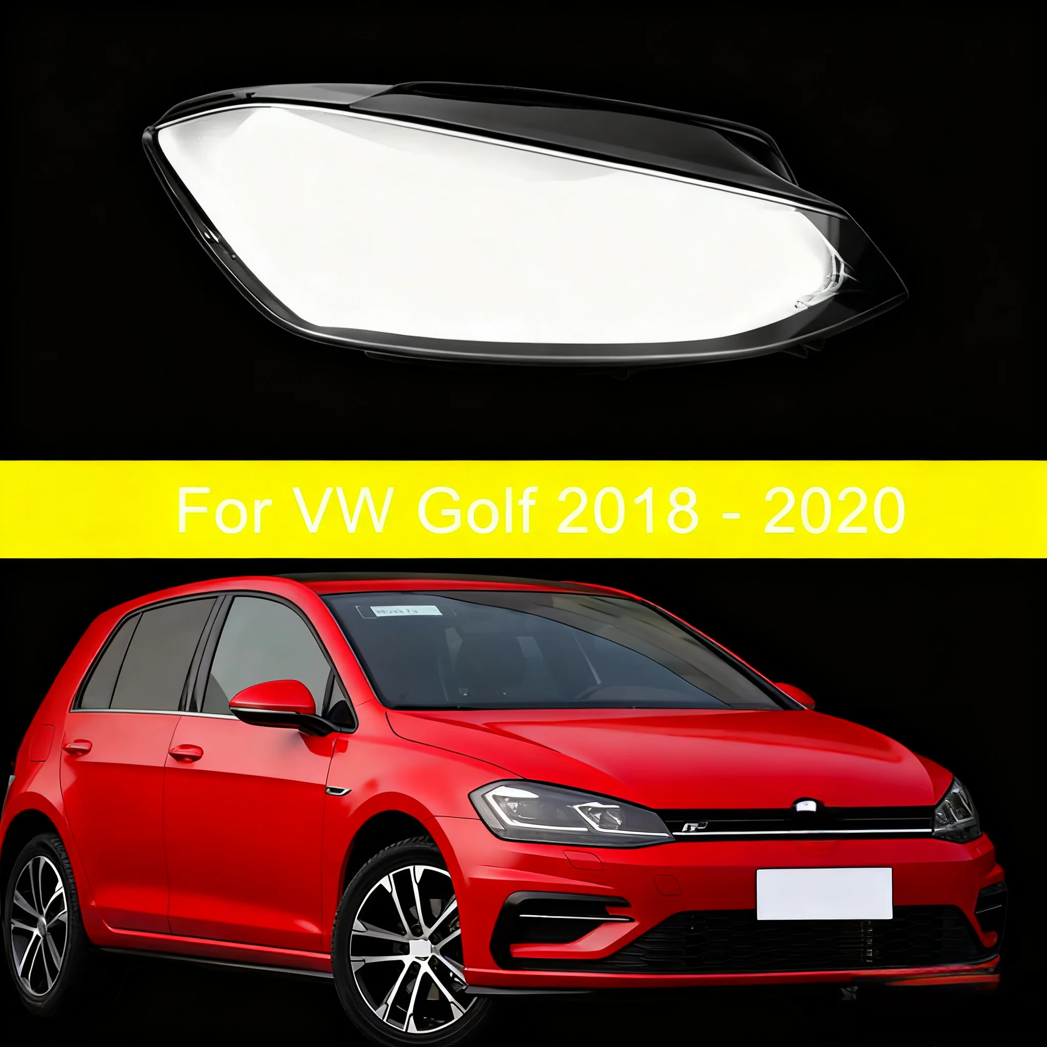 

Для Volkswagen VW Golf GTI 2018 2019 2020 крышка передней фары корпус лампы маска абажур линза плексиглас