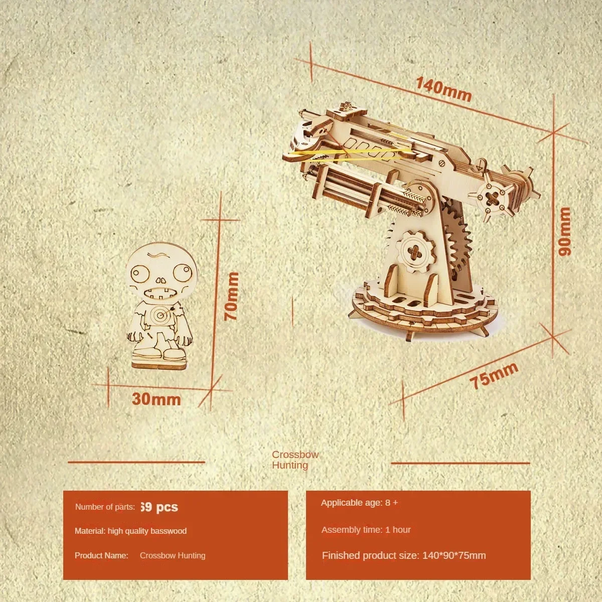 3d Houten Belegering Zware Ballist Puzzel Speelgoed Kits Lanceerbaar Bouwmodel Ingesteld Om Montage Diy Wapen Kruisboog Voor Kind Te Bouwen