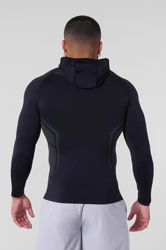 Imagen 2 del producto Nueva camiseta ajustada americana para hombre, Jogger YA, deportes, Fitness, diseño fresco, sentido, entrenamiento para correr, velocidad seca, con capucha, mangas largas