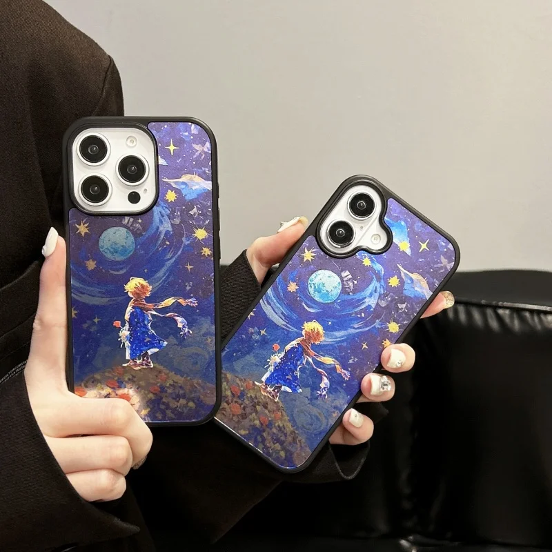 Anime Starry Sky Prince Phone case for IPhone 12 13 14 15 16 Pro Max Marble Magnetic Wireless Charging Magsafe Cover image 6