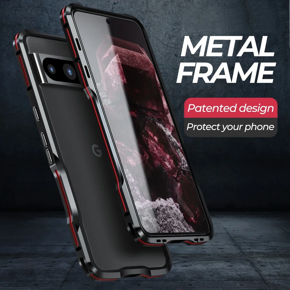 

Aluminum Metal Frame Bumper Cases For Google Pixel8 Pixel 8 Pro Case 8Pro Fundas For Google Pixel 8 Cover Shockproof Coque Shell