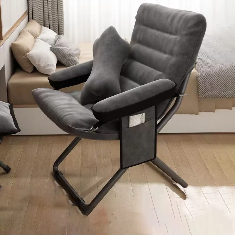 Office Computer Foldable Chair Home Comfortable Long-Sitting Lazy Sofa Chair Backrest Dormitory Student Bedroom Balcony Seat