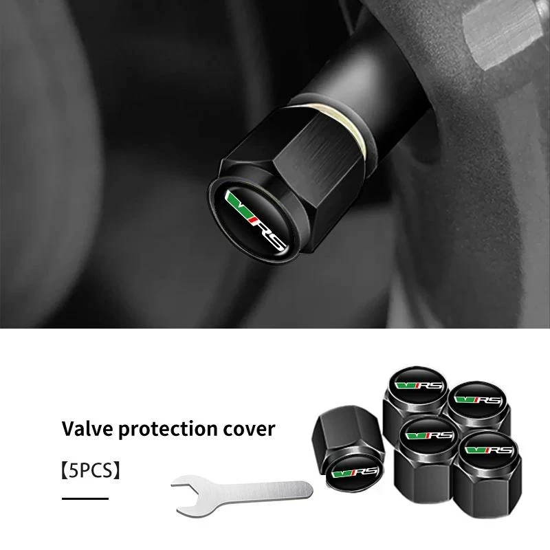 

5 metal tire valve cap dust cover accessories, suitable for Skoda Superb MK3 derivative models VisionS, Yeti, Scala, Enyaq-iV