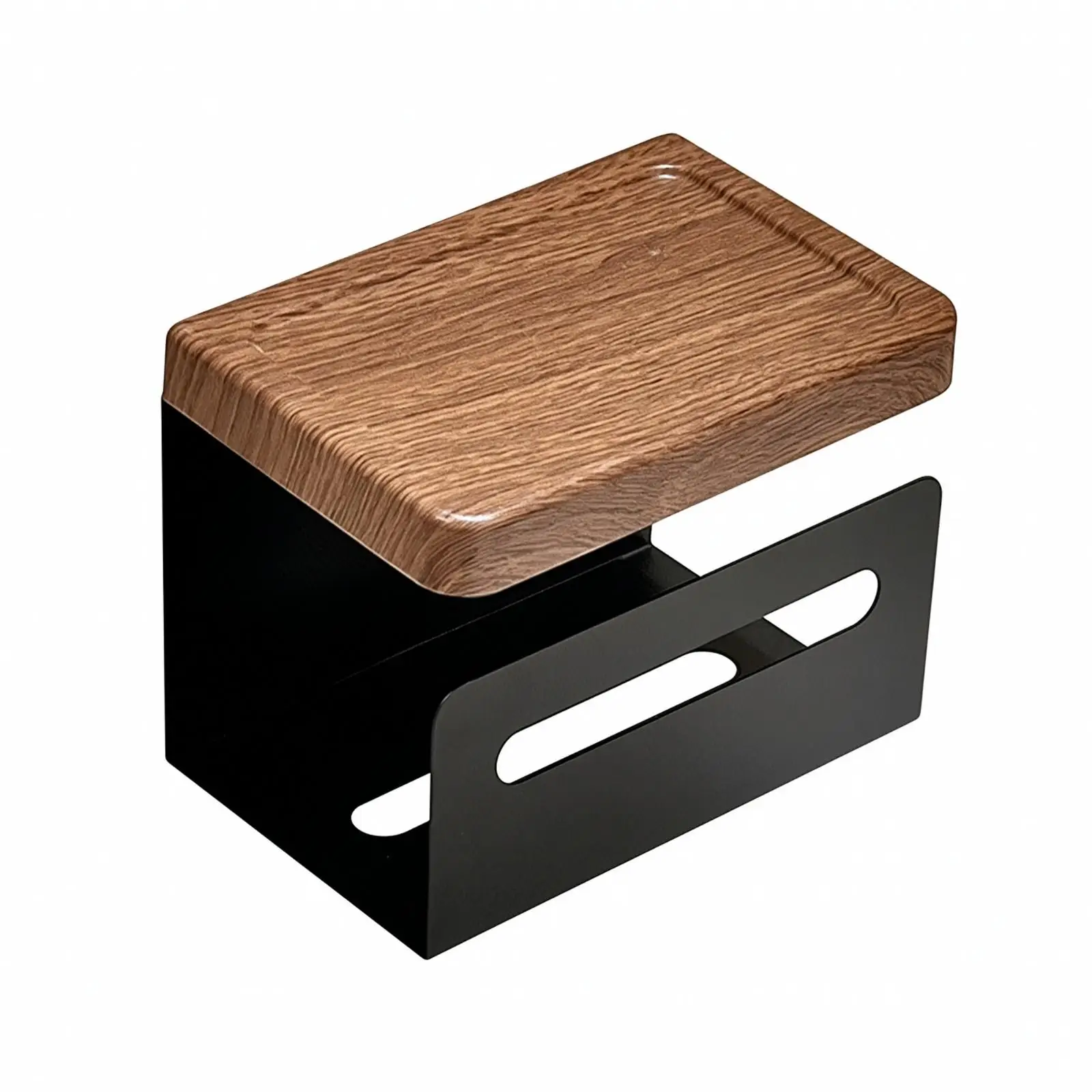 Sturdy Toilet Tissue Hanger with Top Storage Shelf for Large Roll Paper Towels in Humid Environments