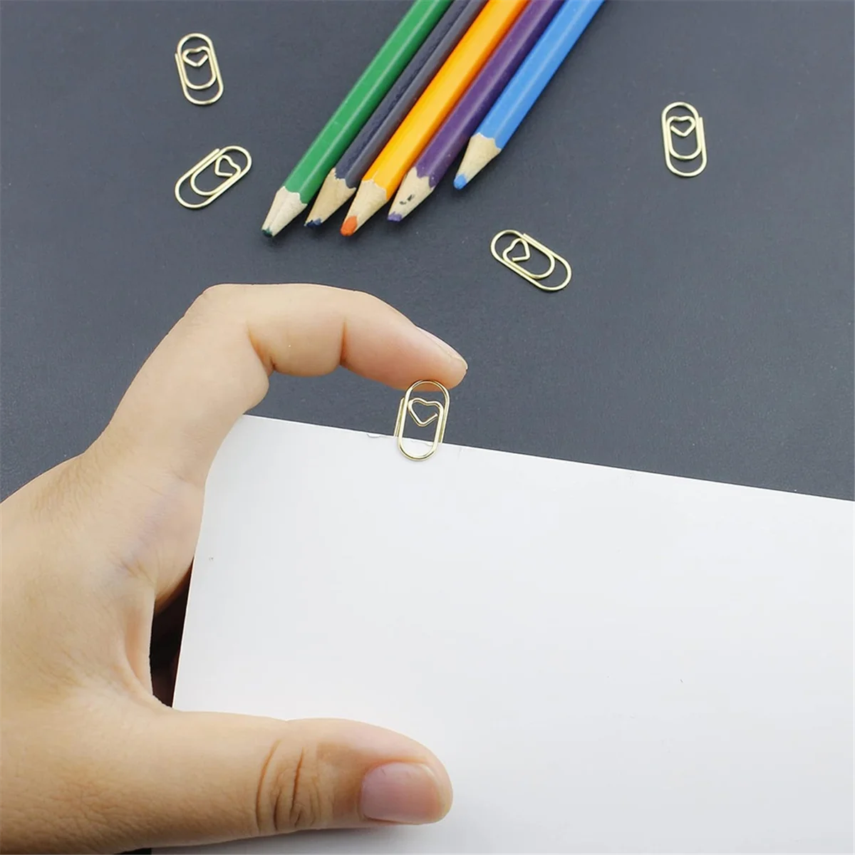 مشابك ورقية على شكل قلب لطيف ، مشابك إشارة مرجعية للمكتب ، المدرسة ، منظمي المكاتب ، 50 *