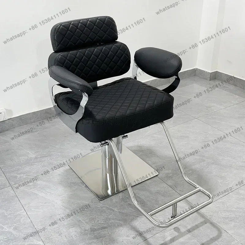 LSHair Salon Professional Barber Chair Modern Professional Lift Hair Dyeing Barber Chair Simple Salon Furniture Cadeira Mocho FY