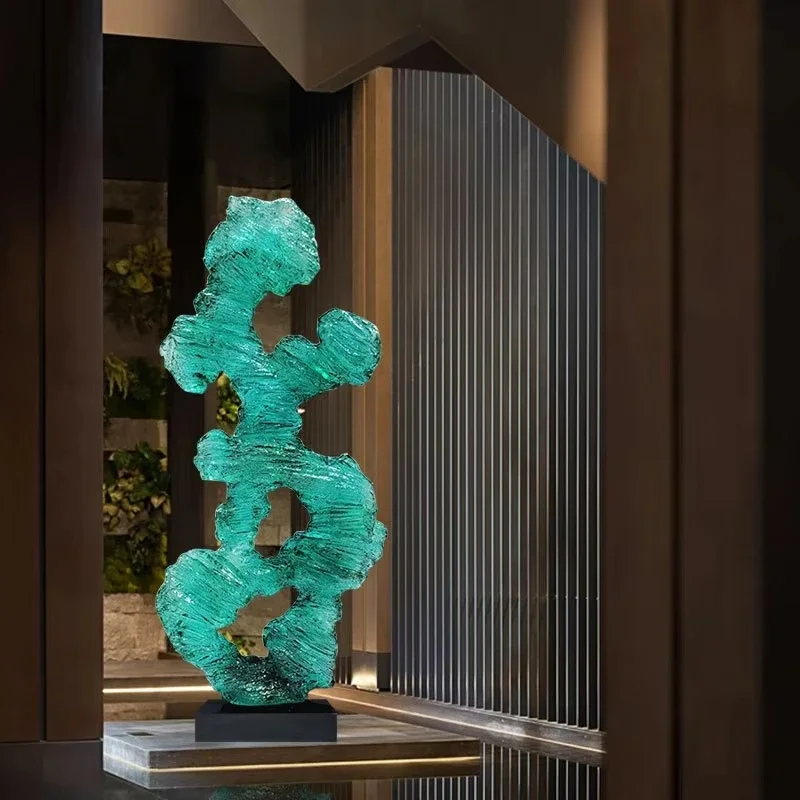 

Modern abstract transparent resin, crafts eco-friendly coral-shaped soft decoration, office ornaments or home model rooms