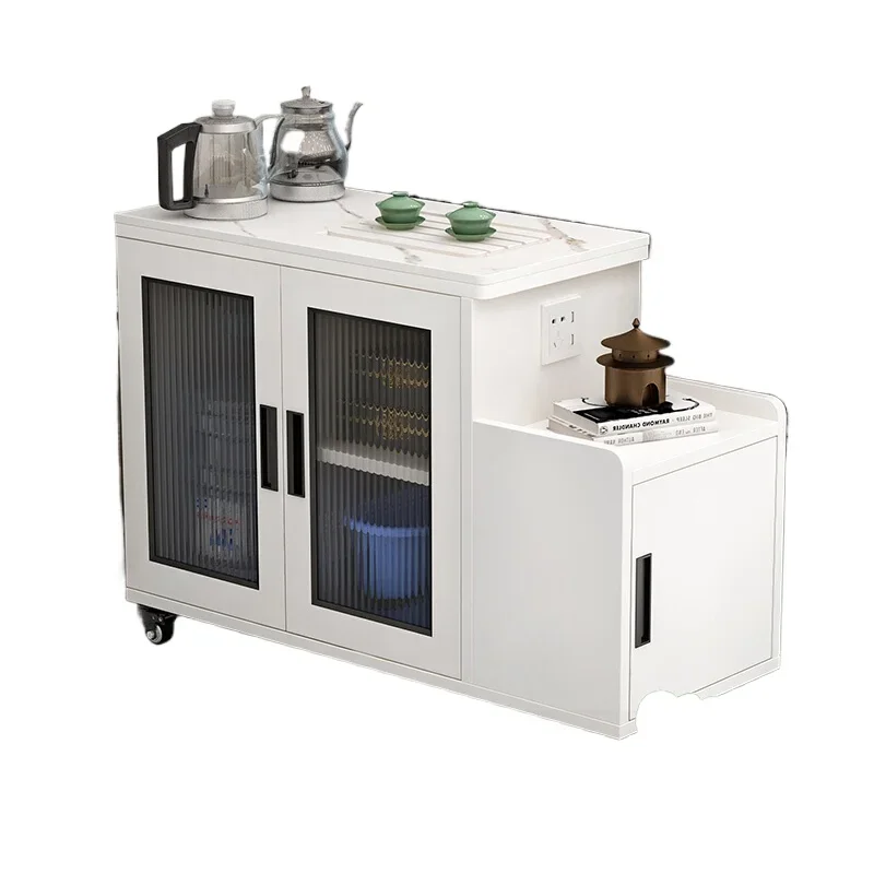 

A few sides of the light luxury sofa, an integrated storage gap cabinet in the movable living room, a small partition tea bar