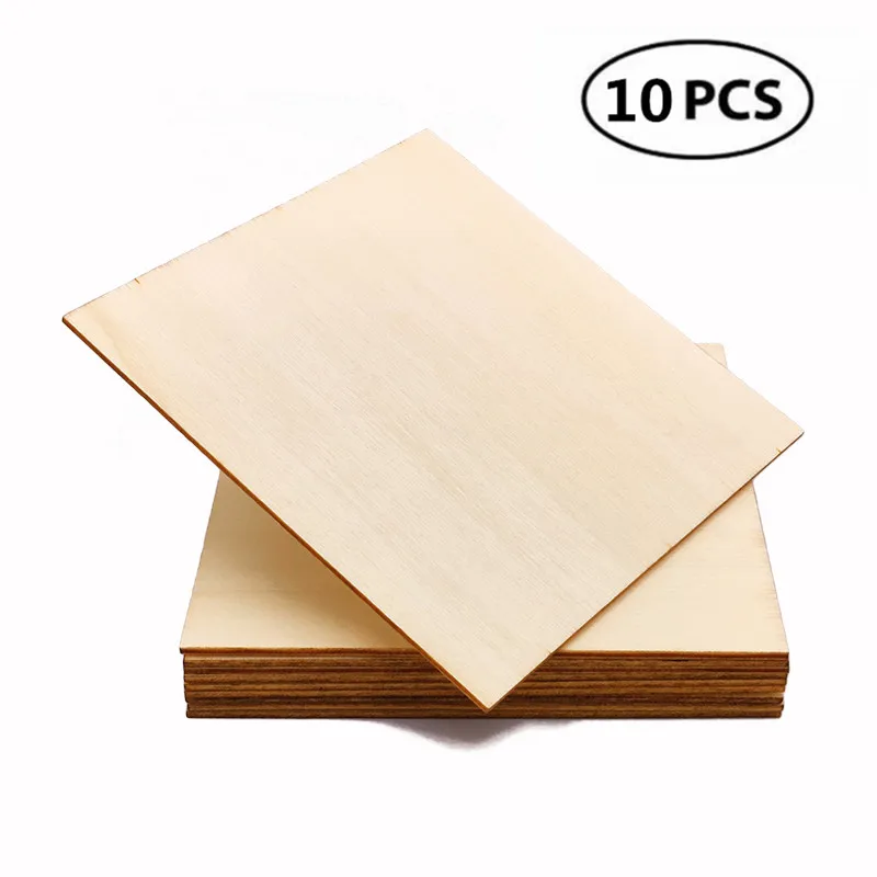 

10pcs 80mm Unfinished Wood Pieces Blank Natural Wood Square Wooden Cutouts Board for DIY Crafts Painting Coasters, Decoration