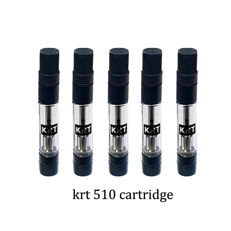 

10-50pcs High Quality Customized Empty KRT Cartridge 0.8ml 1.2ohm Ceramic Coil Atomizer 510 thread Cart Tank For Twist Battery